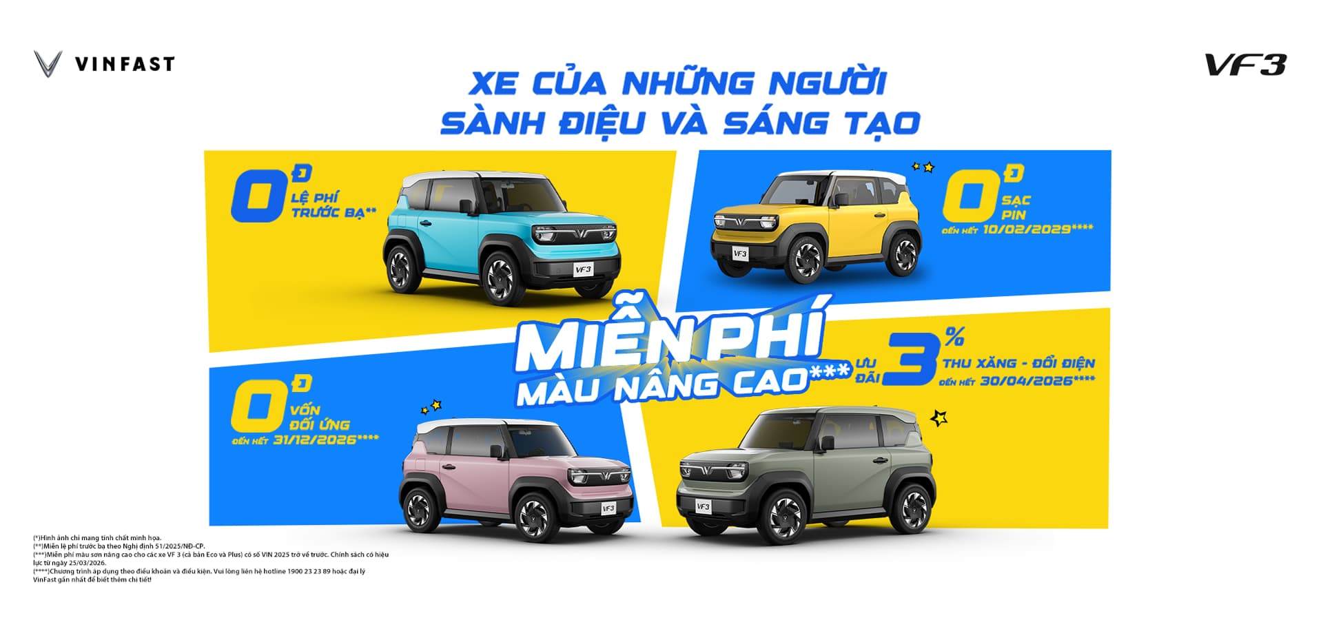 VinFast VF 3 trong ảnh giới thiệu chính thức từ VinFast
